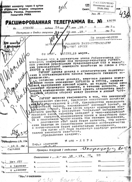  Как Сталин узнал о плане &laquo;Цитадель&raquo;? 