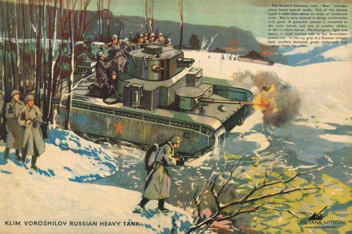 Забытый советский танк от которого немцы бежали с поля боя: Огнедышащий &laquo;Клим Ворошилов&raquo;