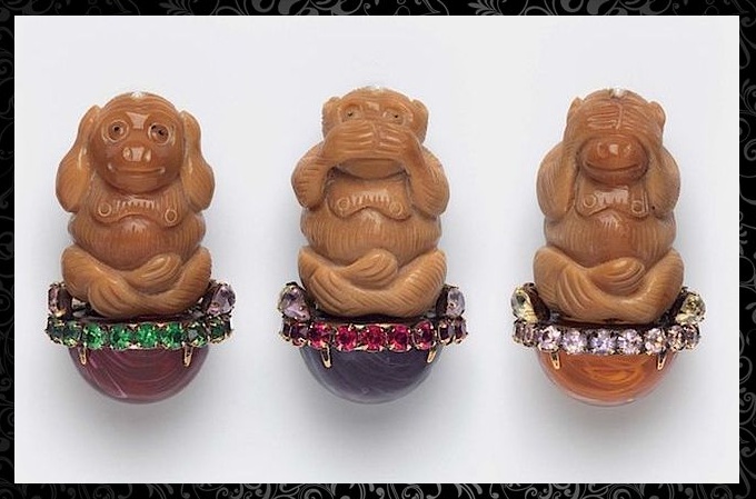 Брошь "Три обезьяны" Брошь "Три обезьяны"