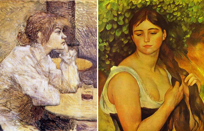 Портреты Сюзанны Валадон кисти Анри де Тулуз-Лотрека и Ренуара. Портреты Сюзанны Валадон кисти Анри де Тулуз-Лотрека и Ренуара.