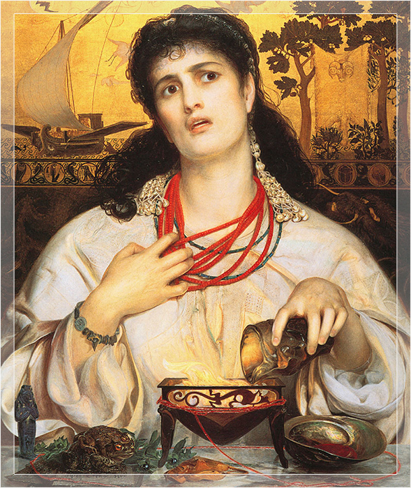 «Медея», написанная в конце 1860-х годов Фредериком Сэндисом. «Медея», написанная в конце 1860-х годов Фредериком Сэндисом.