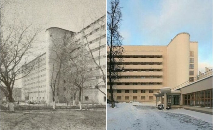 Общежитие МИСиС в тридцатые годы (слева) и сегодня (справа).