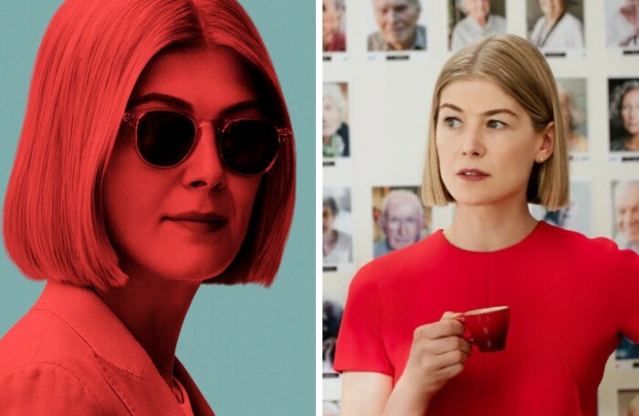 Розамунд Пайк в фильме "Аферистка" Розамунд Пайк в фильме "Аферистка"