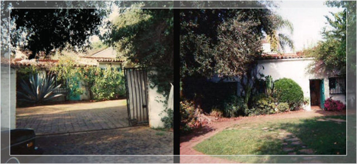Парадные ворота дома Мэрилин Монро по адресу Хелена Драйв, 12305, Лос-Анджелес, около 1992 года.