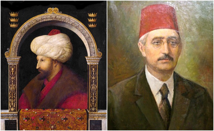 Султаны Мехмед II, в чье правление был сформулирован закон Фатиха, и Мехмед VI - последний узник кафеса, взошедший на престол в 1918 году.