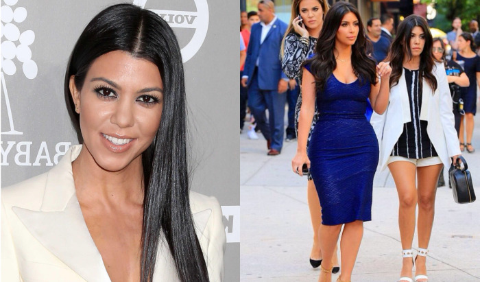 Кортни Кардашьян даже на фоне сестры Ким выглядит совсем маленькой Кортни Кардашьян даже на фоне сестры Ким выглядит совсем маленькой