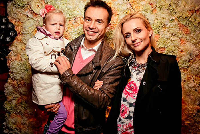 Алексей Серов с бывшей женой Ириной Качко и дочерью Полиной