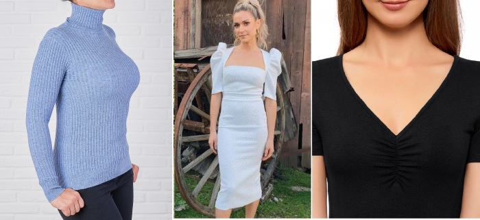 Закрывать шею не модно. В тренде глубокие вырезы!