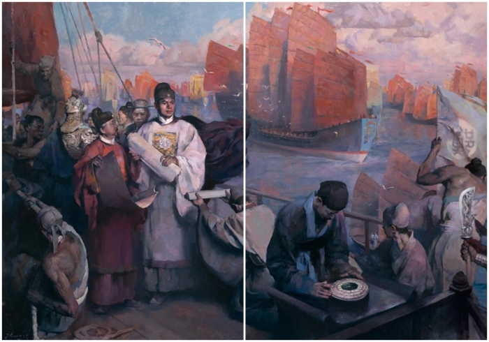 Иллюстрация адмирала Чжэн Хэ, Хун Нянь Чжан. Иллюстрация адмирала Чжэн Хэ, Хун Нянь Чжан.