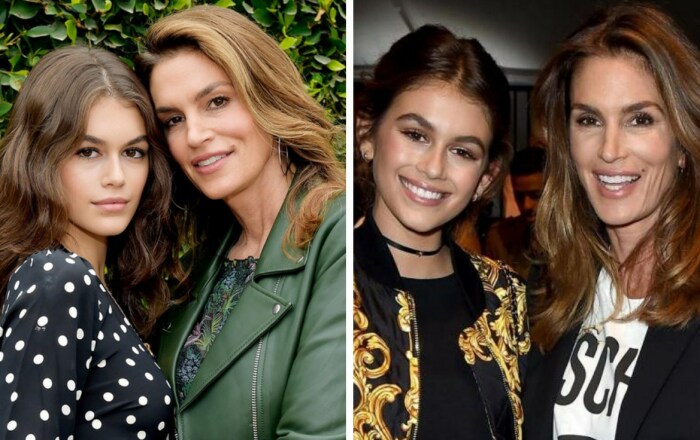 Кайя Гербер с мамой Синди Кроуфорд Кайя Гербер с мамой Синди Кроуфорд