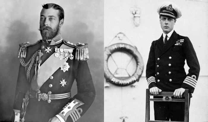 Георг V (фото слева) боялся, что его старший сын (фото справа) не справится с унаследованным королевством