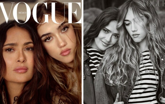 Валентина Палома Пино с мамой Сальмой Хайек в фотосессии для Vogue Валентина Палома Пино с мамой Сальмой Хайек в фотосессии для Vogue