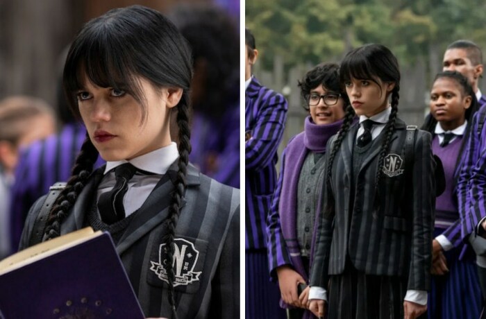 Джена Ортега в сериале "Уэнсдэй" Джена Ортега в сериале "Уэнсдэй"