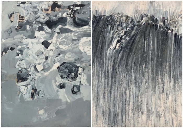 Слева направо: Без названия (Горная серия – Эверест), Джей Дефео, 1955 год. Происхождение, Джей Дефео, 1956 год.