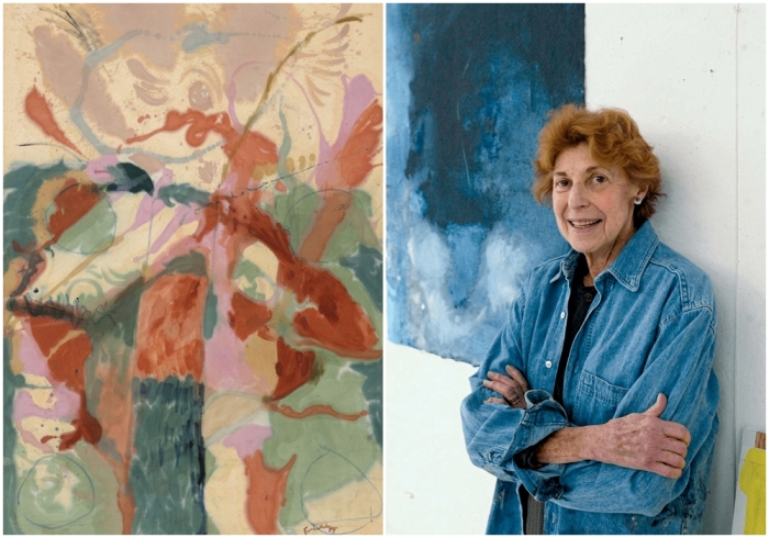 Слева направо: Лестница Иакова, Хелен Франкенталер, 1957 год. Элен Франкенталер — американская художница-абстракционистка еврейского происхождения.