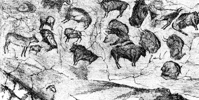 Наскальные рисунки с изображенеим бизонов, пещера Альтамира. Фото: en.wikipedia.org.