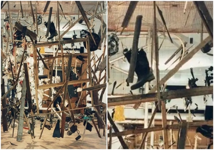 Холодная тёмная материя, работа созданная Корнелией Паркер, 1991 год. Холодная тёмная материя, работа созданная Корнелией Паркер, 1991 год.