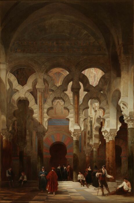 Интерьер мечети в Кордове, работа Дэвида Роберта, 1838 год. Фото: i.pinimg.com.