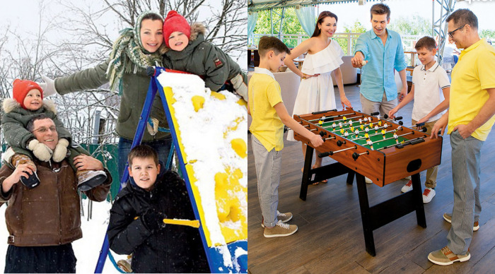 Актриса с супругом и сыновьями Актриса с супругом и сыновьями