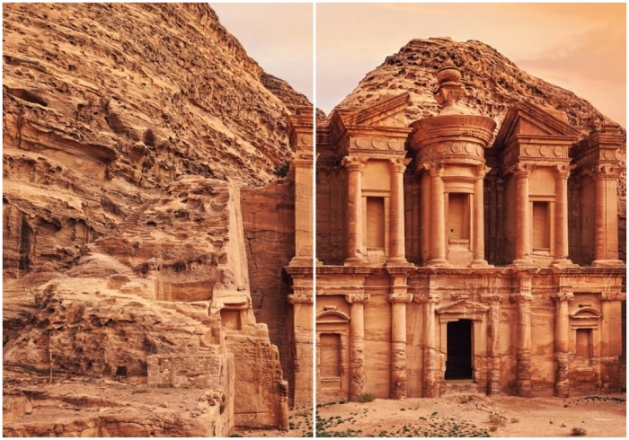 Сокровищница, Эль-Хазне, Петра, Иордания, третий век до нашей эры.