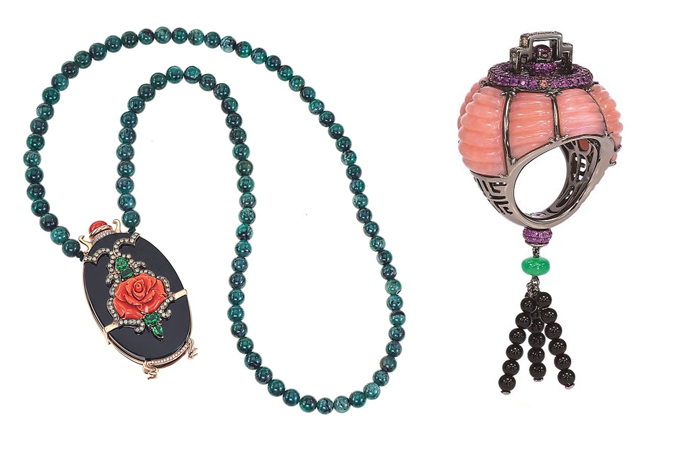 Подвеска и кольцо с поделочными камнями. Подвеска и кольцо с поделочными камнями.