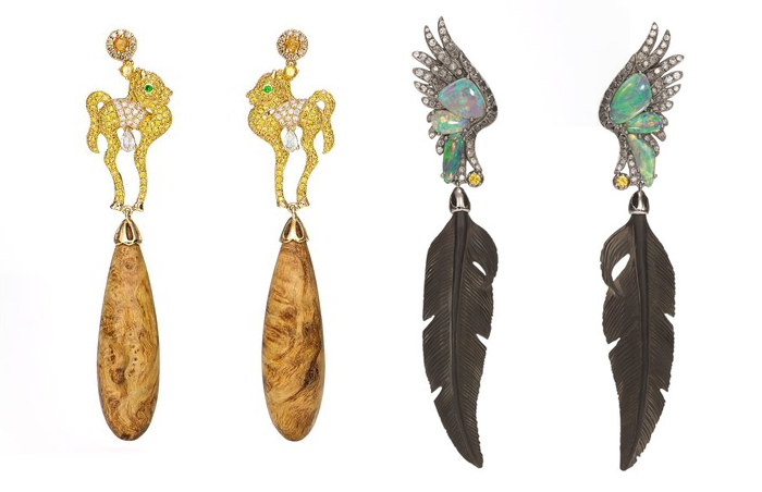 Серьги с образами животных. Серьги с образами животных.