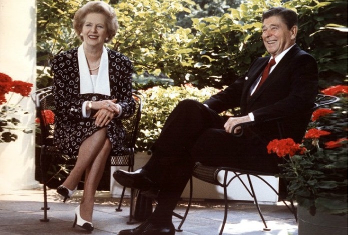 Маргарет Тэтчер с Рональдом Рейганом.