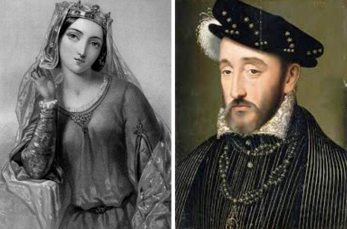 Алиенора Аквитанская и герцог Анжуйский Генрих Плантагенеа