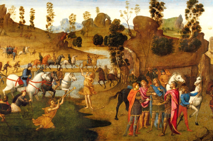 Юлий Цезарь и переход через Рубикон, Франческо Граначчи, 1494 год. Фото: nivervillecitizen.com.