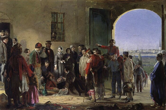 Миссия милосердия: Флоренс Найтингейл принимает раненых в Скутари, Джерри Барретт, 1857 год. Фото: en.wikipedia.org.