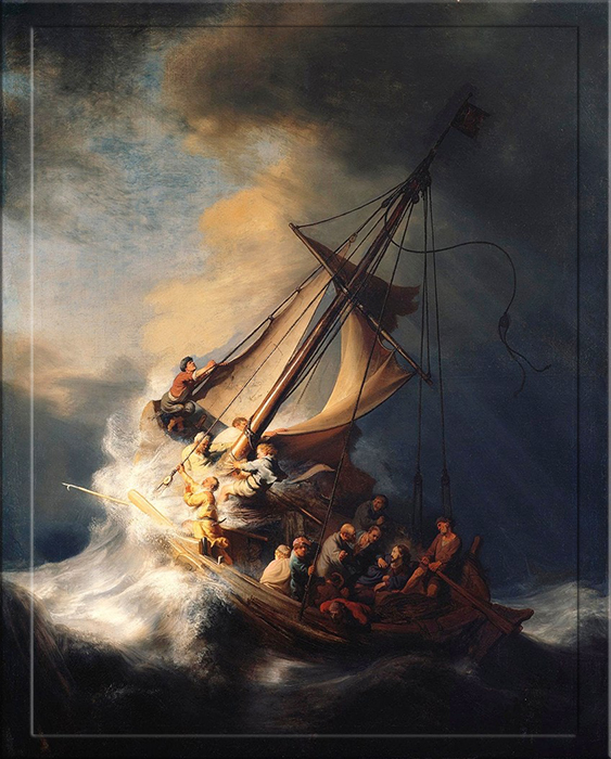«Буря на Галилейском море» (1633 г.) Рембрандта.