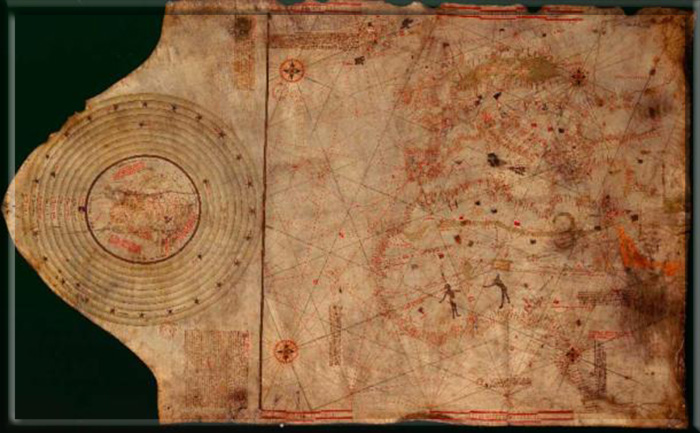 «Карта Колумба», нарисованная около 1490 года в картографической мастерской Бартоломео и Христофора Колумба в Лиссабоне.