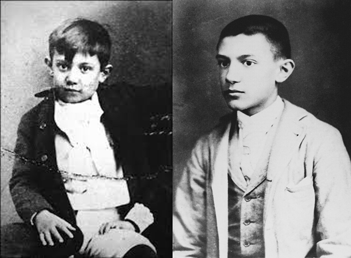 Пабло Пикассо в детстве и юности.