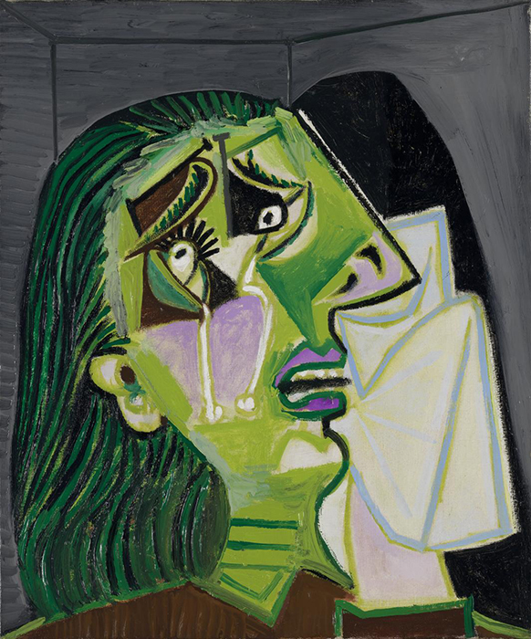 «Плачущая женщина 2» Пабло Пикассо, которая находится в Национальной галерее Виктории, Мельбурн. / Фото: http://ru.artsviewer.com