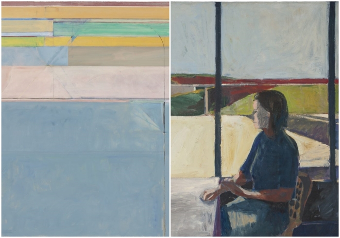 Слева направо: Оушен-парк № 116, Ричард Дибенкорн, 1979 год. Женщина в профиль, Ричард Дибенкорн, 1958 год.