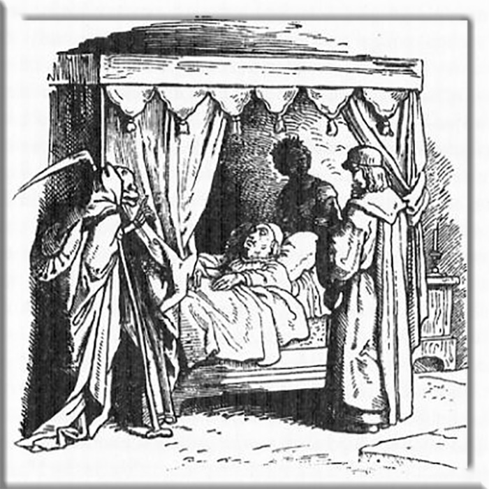 Иллюстрация к сказке «Крёстный отец Смерть».