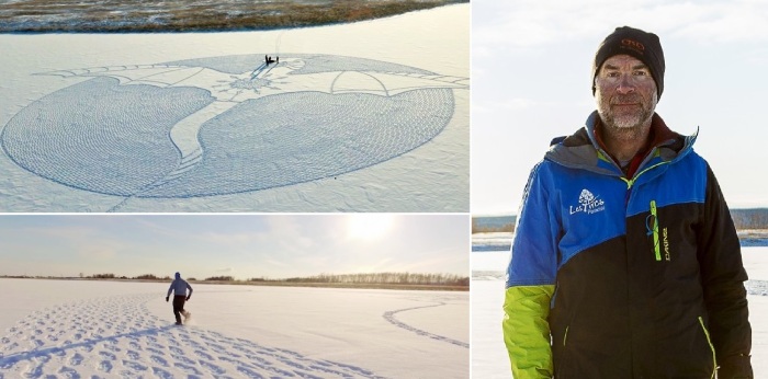 Саймон Бек создал дракона на снежных просторах Якутии.