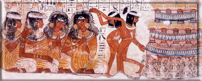 Фрагмент фрески из гробницы Небамуна. Фивы, Египет, XVIII династия. Из коллекции Британского музея, Лондон.