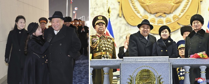 Ким Чен Ын и любимая дочка провели смотр вооруженных сил страны.