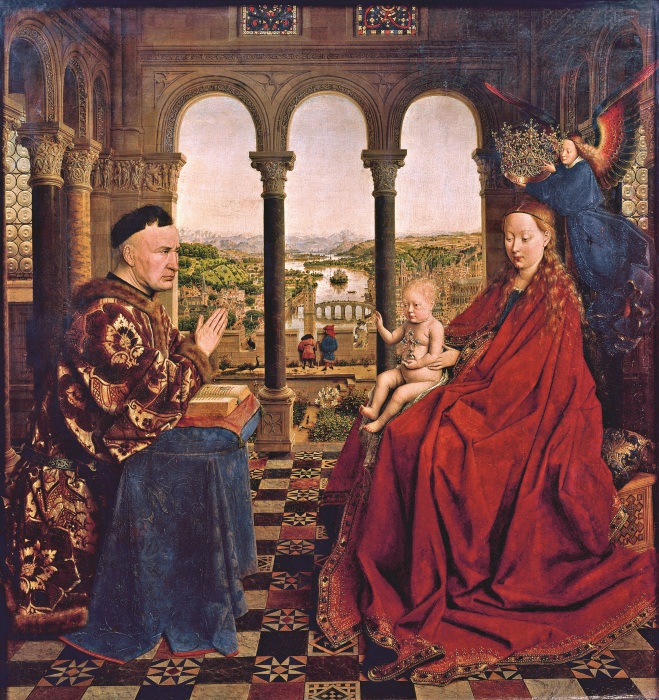 Мадонна канцлера Ролена, Ян ван Эйк, 1435 год. Фото: ocdn.eu.