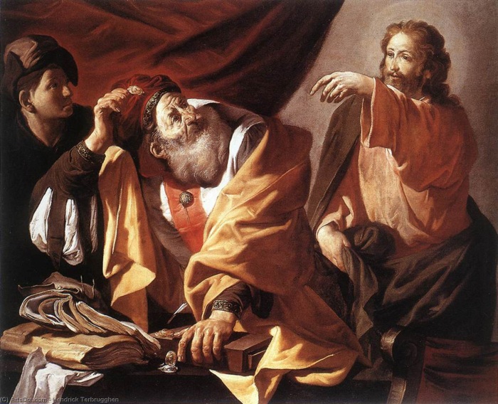 Призвание святого Матфея, Хендрик Тербрюгген, 1616 год. Фото: artsdot.com.