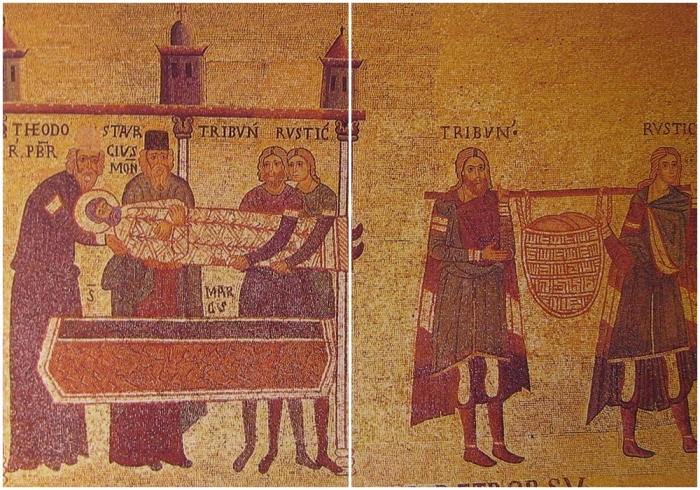 Похищение мощей апостола Марка из Александрии (мозаика пресбитерия собора Сан Марко, XI век).