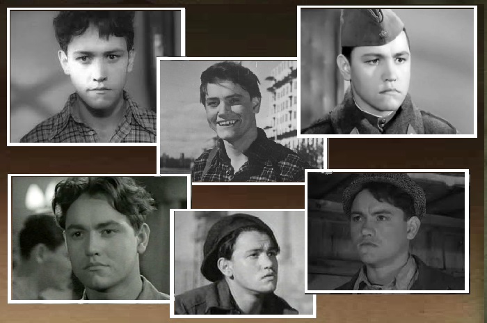 Кадры из кинофильмов 1950-х годов с участием Владимира Земляникина.