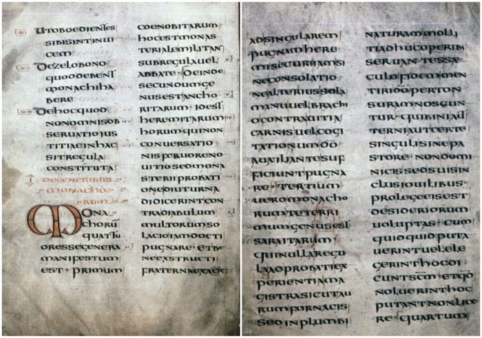 Правило святого Василия, копия VIII века.