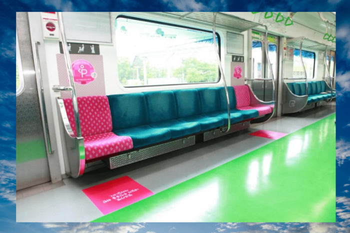 Места для беременных в сеульском метро.