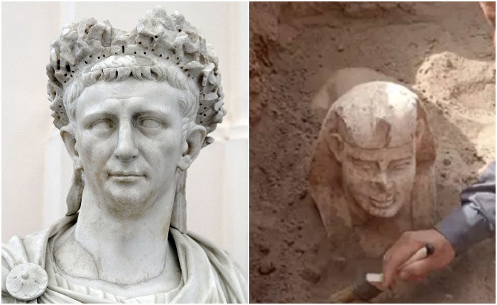 Обнаруженный сфинкс, возможно, воспроизводит черты императора Клавдия