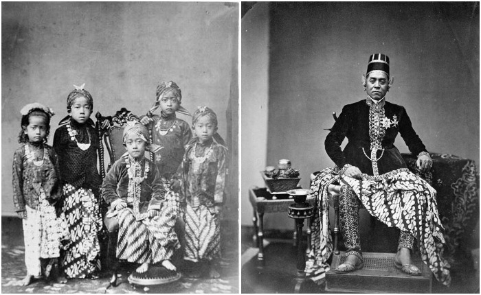 Батик на представителях правящего семейства Индонезии, XIX век