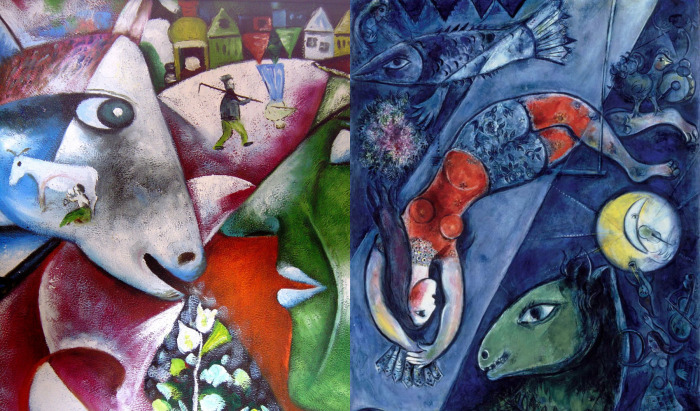 Шагал выработал свой собственный стиль в живописи