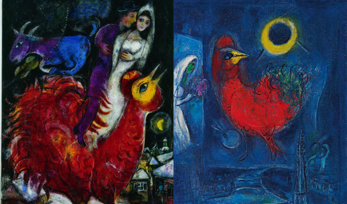 Художник часто изображал красного петуха в своих картинах