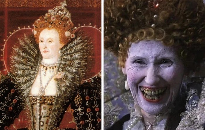 Черные зубы в моду ввела королева Елизавета 1.